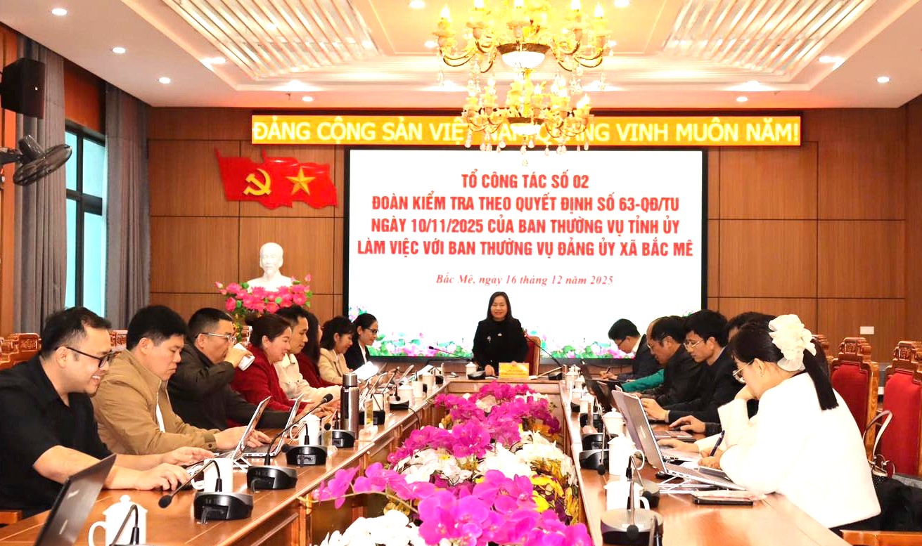 Đoàn kiểm tra của Ban Thường vụ Tỉnh ủy kiểm tra việc thực hiện Nghị quyết phát triển du lịch tại xã Bắc Mê