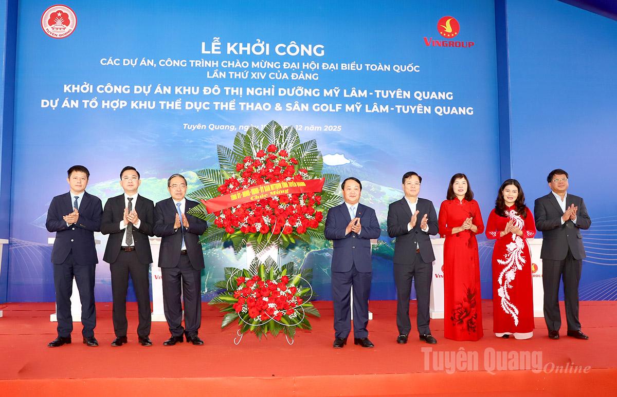 Tuyên Quang đồng loạt khởi công các công trình trọng điểm chào mừng Đại hội XIV của Đảng