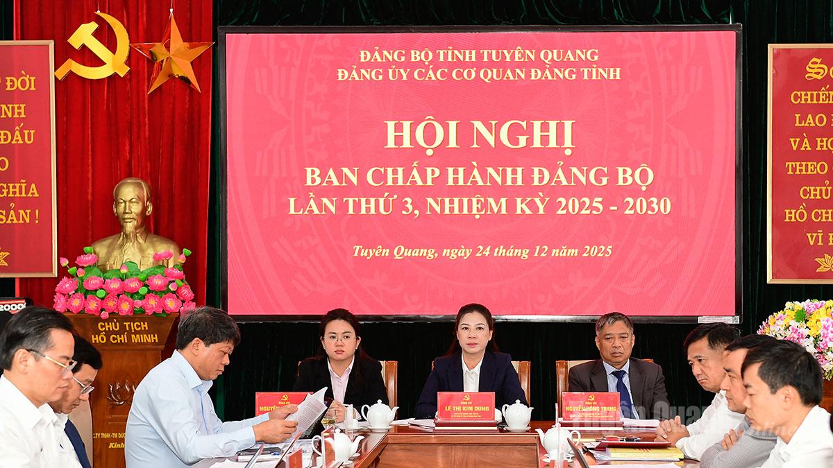 Hội nghị Ban Chấp hành Đảng bộ các cơ quan Đảng tỉnh lần thứ III, nhiệm kỳ 2025 - 2030