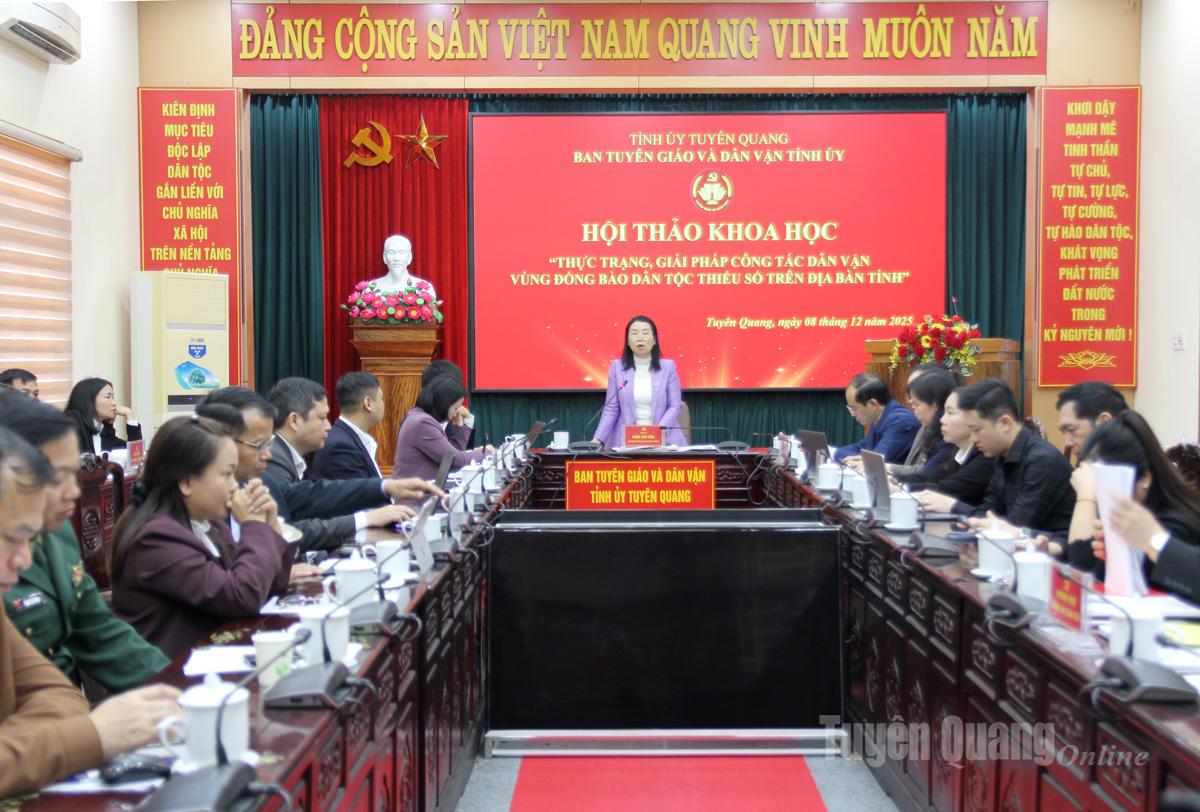 Hội thảo giải pháp công tác dân vận vùng đồng bào dân tộc thiểu số trên địa bàn tỉnh