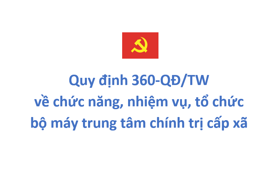 Quy định 360-QĐ/TW về chức năng, nhiệm vụ, tổ chức bộ máy tổ chức bộ máy trung tâm chính trị xã, phường, đặc khu.